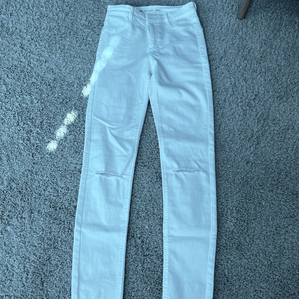 Zara white denim jean